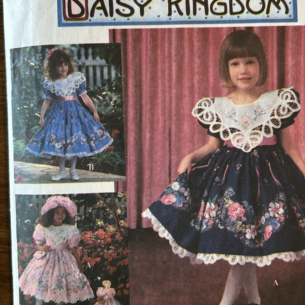 SOLD on EBay-Vintage 90s Daisy Kingdom Sewing Patterns Bundle Girls Dresses 3-6 - Picture 7 of 13